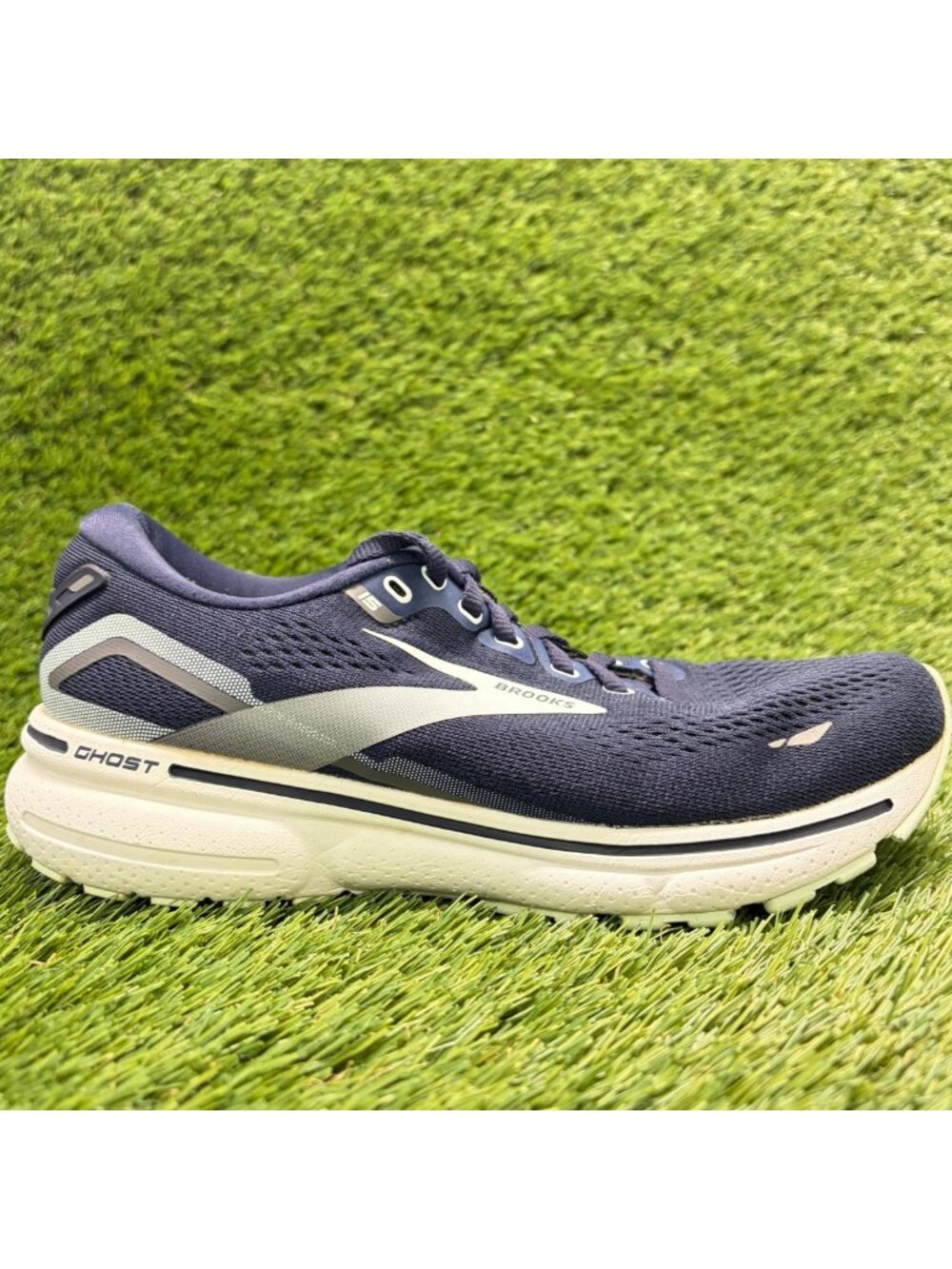 Brooks Ghost 15 Womens Size 7.5 Navy Blue White Athletic Running Shoes Sneakers